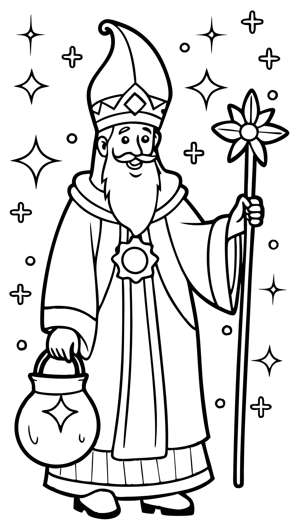 st nicholas coloring page